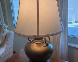 Vtg Brass Urn Style Lamp