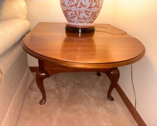 Mahogany Queen Anne Style Drop Leaf Side Table