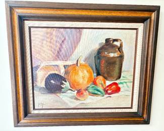 Original Still Life Oil Painting John F. Swalley Toledo, OH Signed