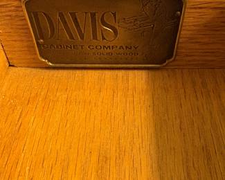 Davis Furniture Co Walnut End Table W/Glass Top