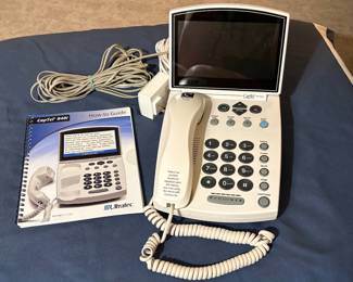 Ultratec Captel 840i Captioned Screen Telephone for Hearing Impaired w/Cables & Guide