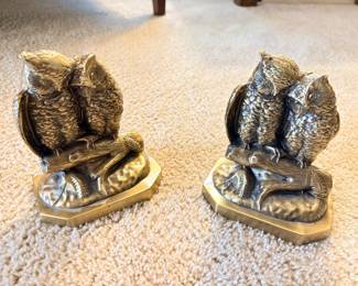 Philadelphia MFG Owl Brass Bookends