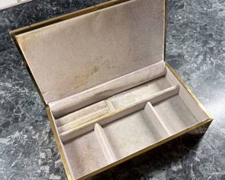 Vtg. Whiting & Davis Gold Mesh Watch Jewelry Box 