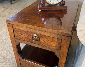 Knob Creek Burlwood End Table w/2 Drawers!