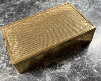 Vtg. Whiting & Davis Gold Mesh Watch Jewelry Box 