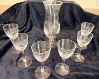 Vtg Libbey Golden Harvest Glasses 2 Juice 2 Drinking