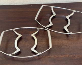 Vtg Corning Ware Chrome Trivets