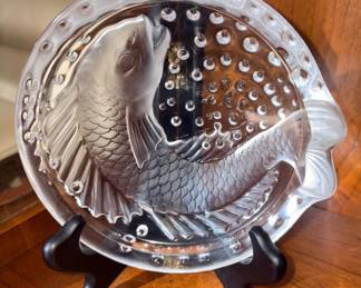Lalique France Crystal Fish Ash Tray
