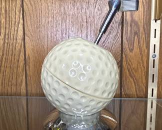 Ceramic Golf Ball Cocktail Shaker with Club Handle