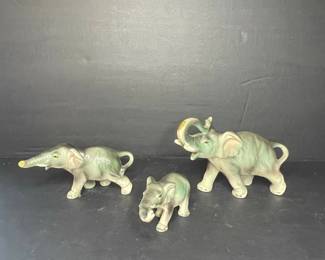 Vintage Ceramic Elephant Figurines Lipper & Mann