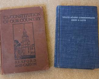 The Constitution of Our Country by Rexford and Carson & Wealth Against Commonwealth by Henry D. Lloyd