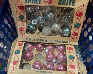 Vintage Shiny Brite Glass Christmas Tree Ornaments - Max Eckardt & Sons