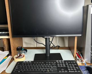 Samsung LED Monitor and Logitech Wireless Keyboard