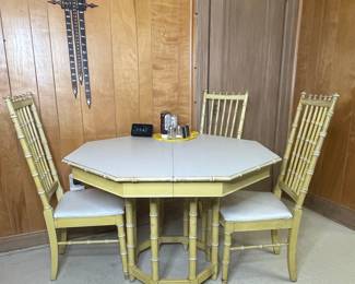 Vintage Bamboo Style Dining Set