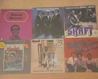 Vintage Vinyl Records: Stevie Wonder, The Gap Band, Issac Hayes