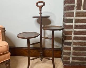 Vintage Wooden Tiered Cake Stand / Plant Stand