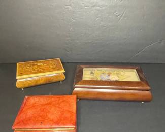Vintage Italian Inlaid Music Boxes