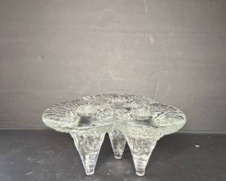Glass Tri-Candle Holder