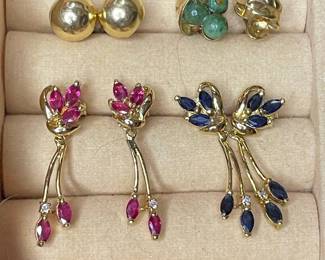 14k Gold Earrings Vintage