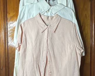 Women's Linen Blend Blouse Set
