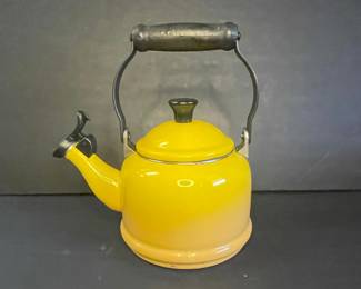 Le Creuset Enamel Cast Iron Kettle Vtg