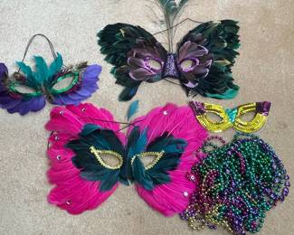 Mardi Gras Masks and Beads