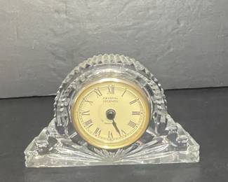Crystal Legends by Godinger 24% Lead Crystal Quartz Mantel Clock