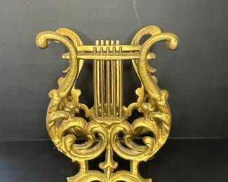 Vintage Brass Lyre Music Stand