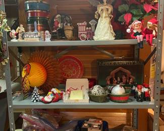 Vintage Christmas Decorations Assortment including Shiny Brite Ornaments