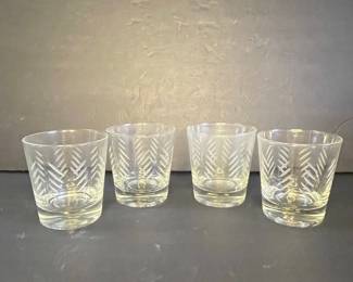 Wheat Etched Cocktail Glasses