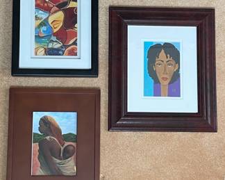 Collection of Three Framed Art Pieces
