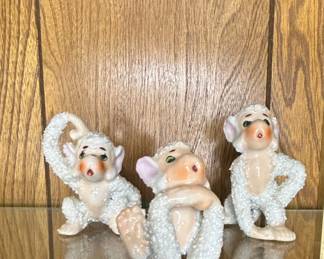 Vtg Ceramic Monkey Figurines