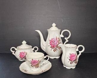 Vintage Moss Rose Tea Set Made in Japan
