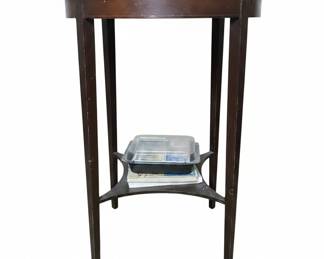 Vintage Wooden Side Table with Lower Shelf