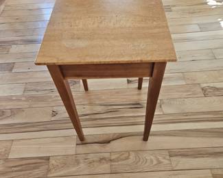 League of NH Cherry and Maple Handcrafted End Table