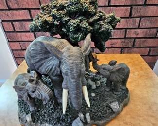 Elephant Ceramic Lamp with Shade