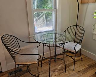 Pompanoosuc Mills Wrought Iron Table and Chairs