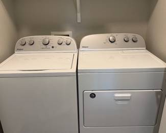 Newer Whirlpool washer and dryer