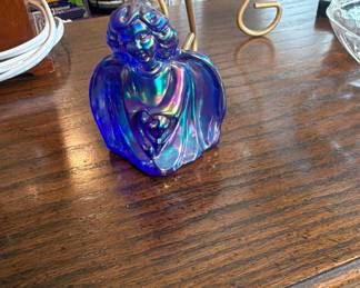 Fenton carnival glass guardian angel