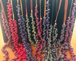 Vintage 1970's corn/maize necklaces