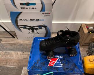 Rollerblades and drone