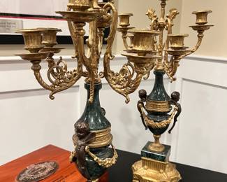 Marble candle holders