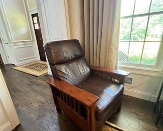 Leather arm chair