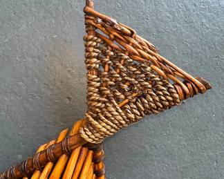 Fish Shaped Woven Bamboo Hanging Basket third image