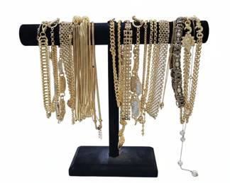Assorted GoldTone Chain Necklaces and Bracelets