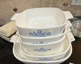 CorningWare Blue Cornflower Casserole Dishes