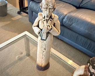 Figural Ceramic Sculpture of a Man