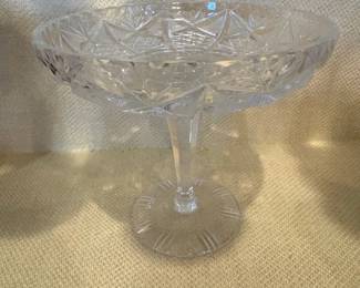 American Brilliant Cut Crystal Compote Dish