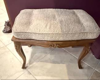 Vintage French Provincial Style Footstool Ottoman