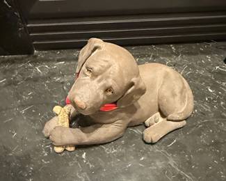 Resin dog statue